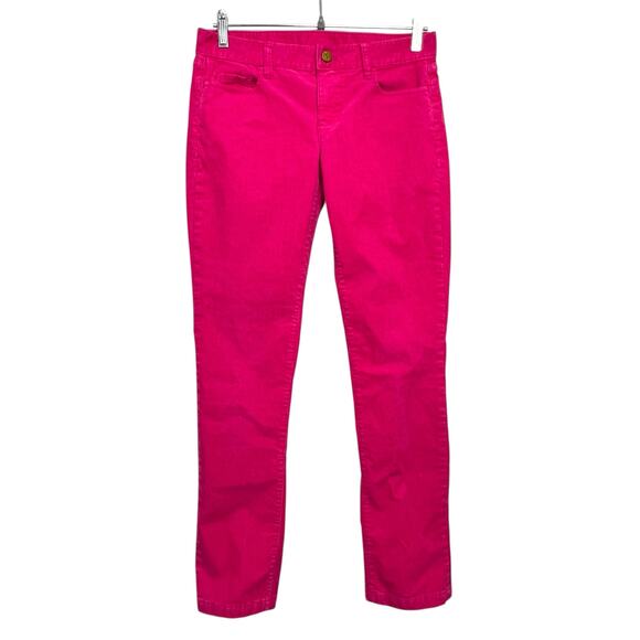 J.Crew City Fit Pink Corduroy Pants Size 27 Slim Straight Leg Mid Rise 29x30 - Picture 1 of 8